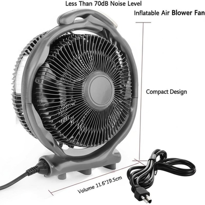Geräuschpegel weniger als 70 dB Aufblasbare Luftbläserventilator Kompaktgestaltung 19,8*11,6*19,5cm Volumen 3,5 M Stromkabellänge